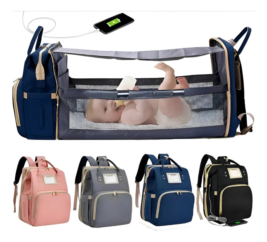 Mochila Pañalera Multifuncional con Cambiador | Práctica, Moderna y Espaciosa.